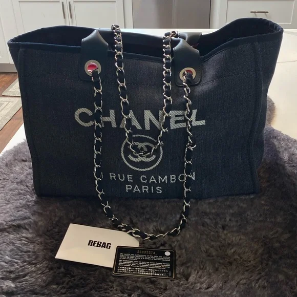 Chanel Deauville Tote Canvas Bag - Picture 13 of 13